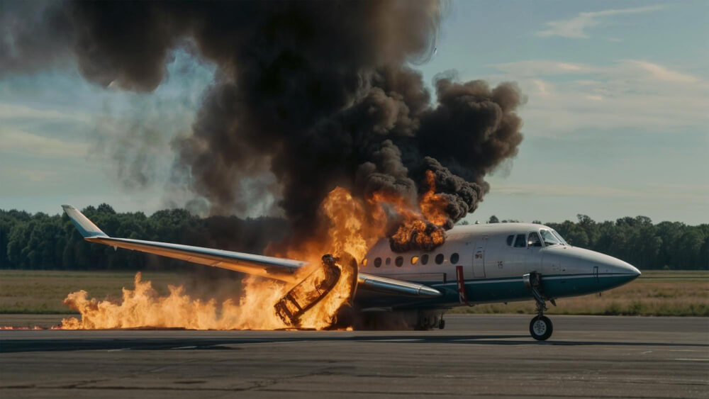 Prevenir incendios en los aviones - Parking del Aeropuerto