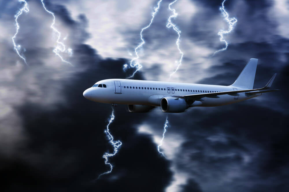 Tormentas para los aviones - Parking del Aeropuerto